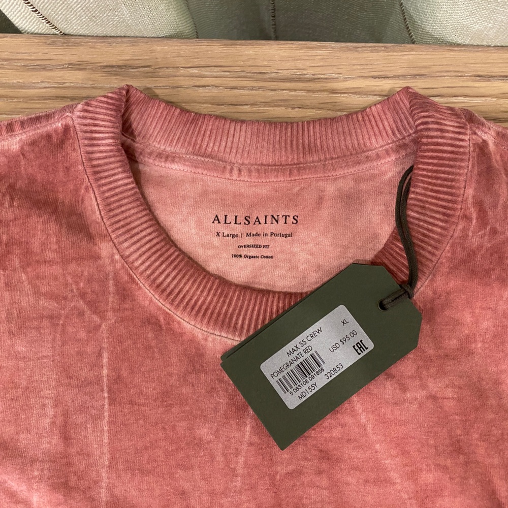 NWT All Saints Cotton t shirt XL
